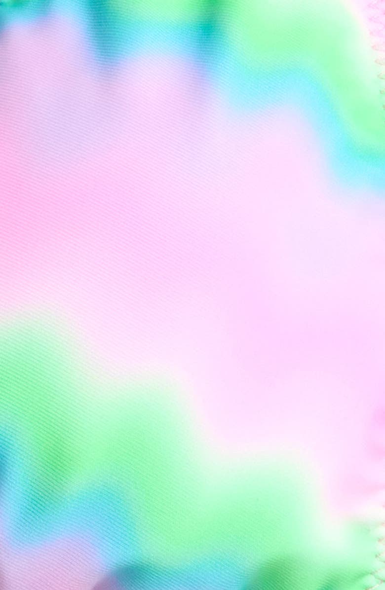 Kulani Kinis Lettuce Trim Halter Bikini Top, Alternate, color, Candy Clouds