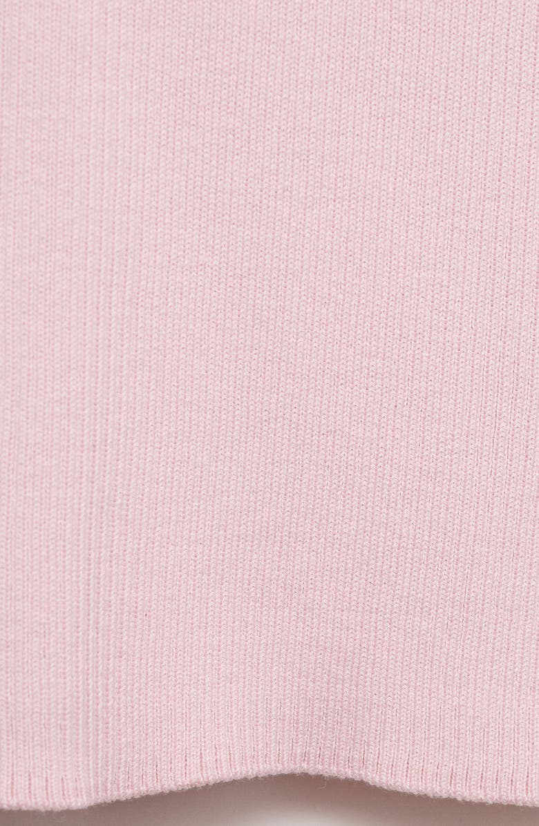 MANGO Short Sleeve Rib Sweater, Alternate, color, Pastel Pink