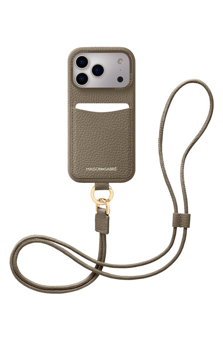 MAISON de SABRÉ Sling Phone Case, Alternate, color, Cashmere Clay