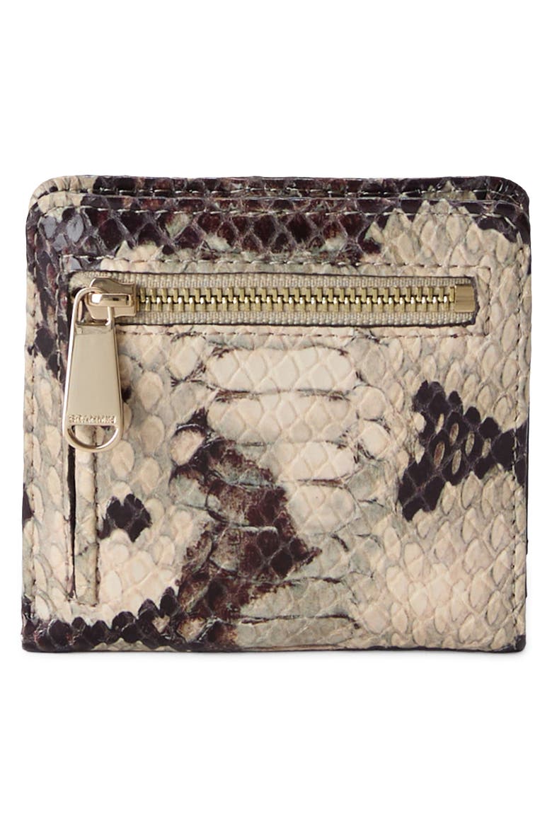 Jane Snakeskin Embossed Leather Bifold Wallet, Alternate, color, FELINE