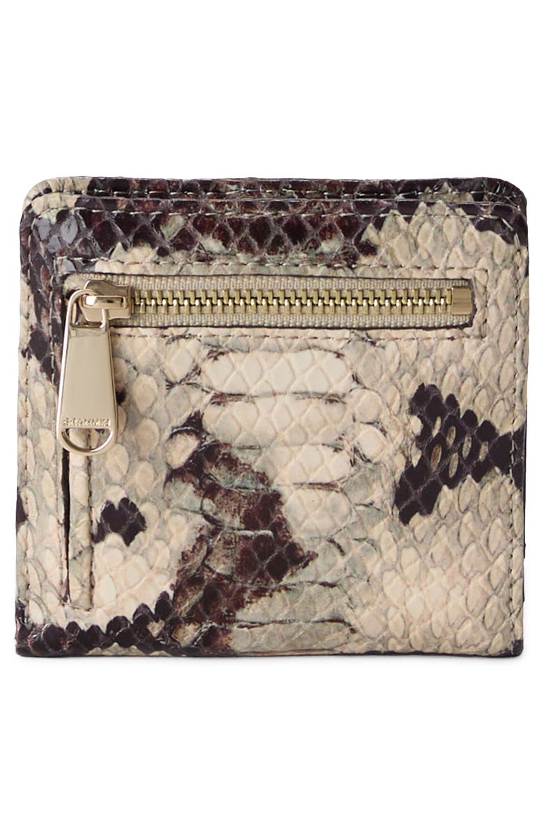 Brahmin Jane Snakeskin Embossed Leather Bifold Wallet, Alternate, color, Feline