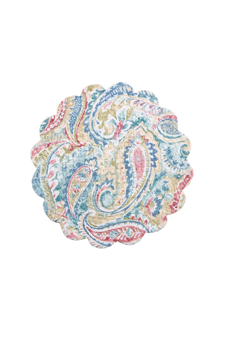 Maisie Round Placemats Set of 6, 17", Alternate, color, Blue