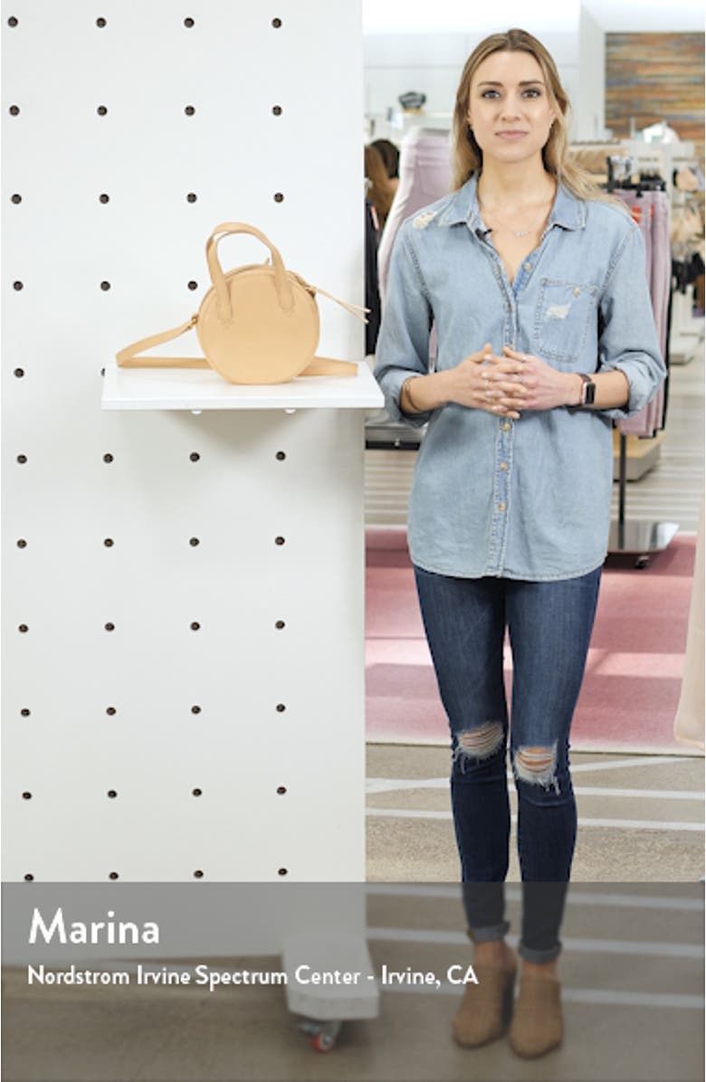 Juno Circle Leather Crossbody Bag, sales video thumbnail