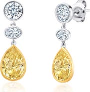 Crislu Canary Luster Drop Earrings