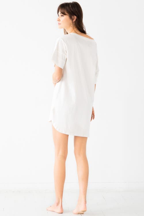 Salua Easy Boatneck Nightshirt In White