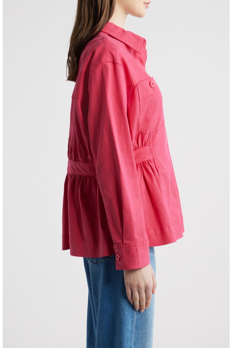 Relaxed Tie Waist Shacket, Alternate, color, DIVA PINK