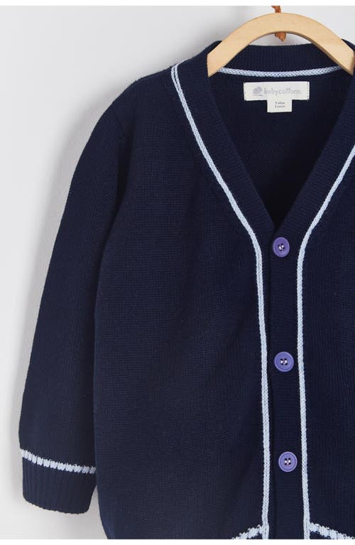 Babycottons Sweater Marin Tejido For Infant In Blue