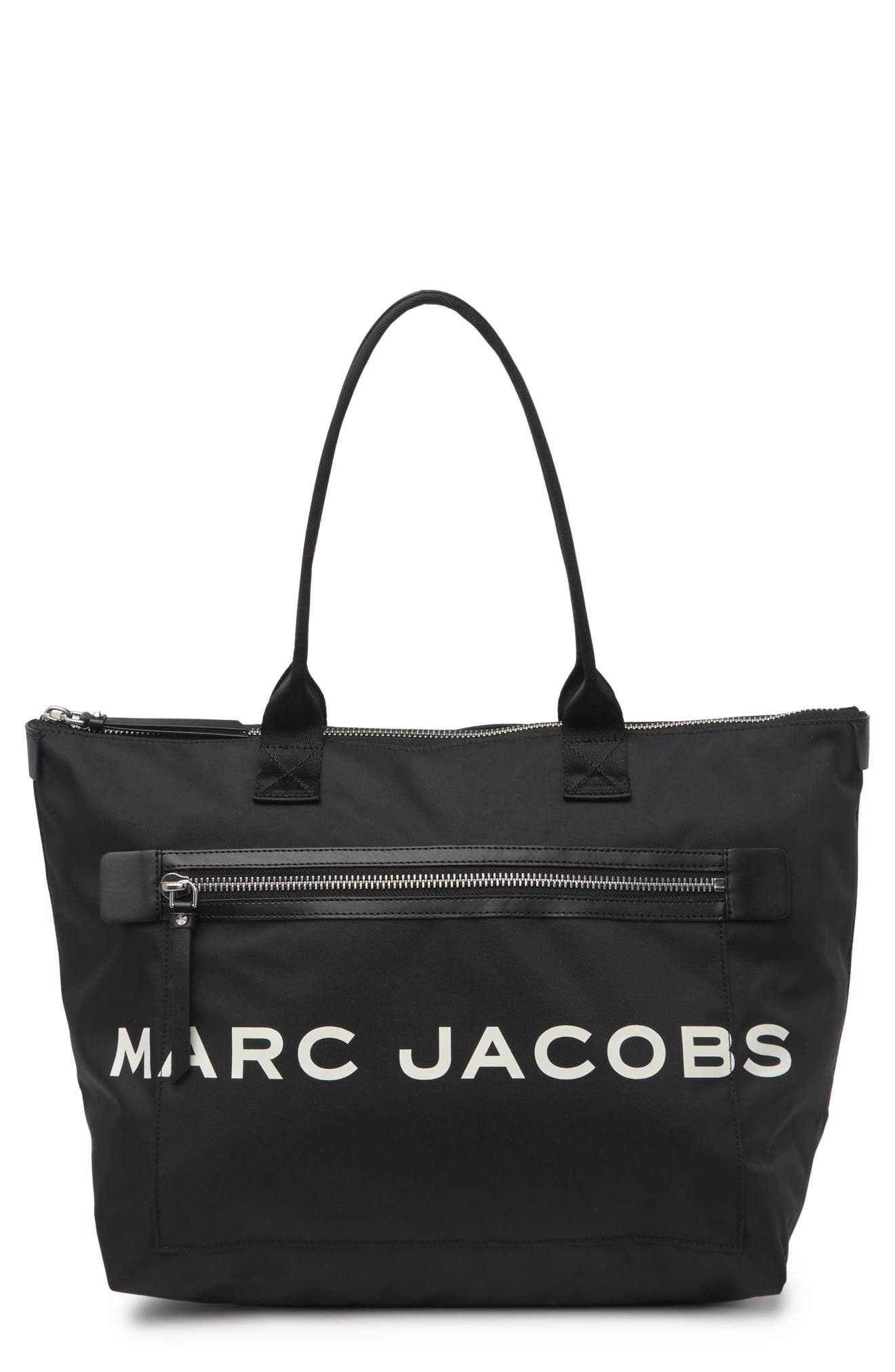 Marc Jacobs Zip Logo Tote Bag, Main, color, 