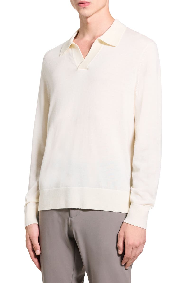 Theory Briody Novo Merino Wool Blend Sweater, Alternate, color, Ivory