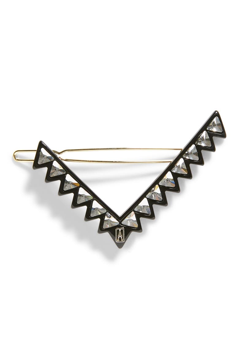 Rocks Side Barrette, Main, color, BLACK