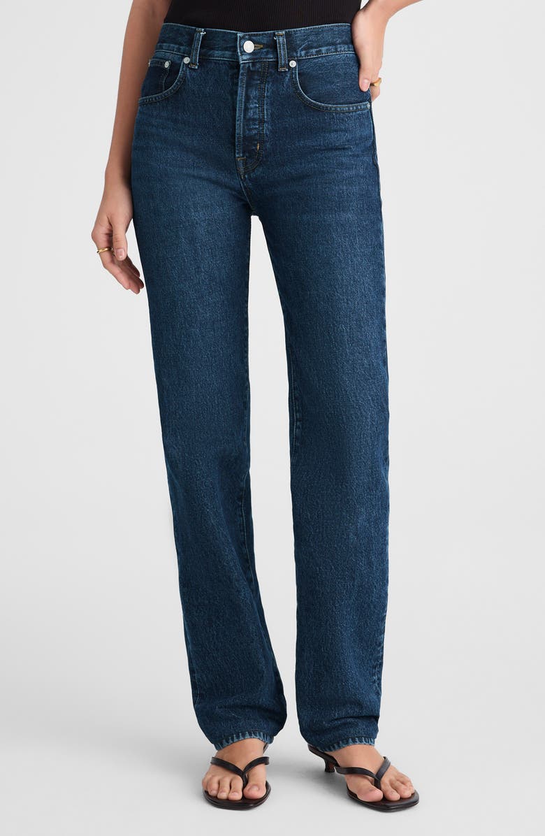 Madewell The Longline Straight Jeans, Main, color, Mckinney Wash