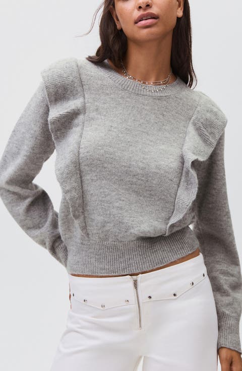 Ruffle Crop Sweater