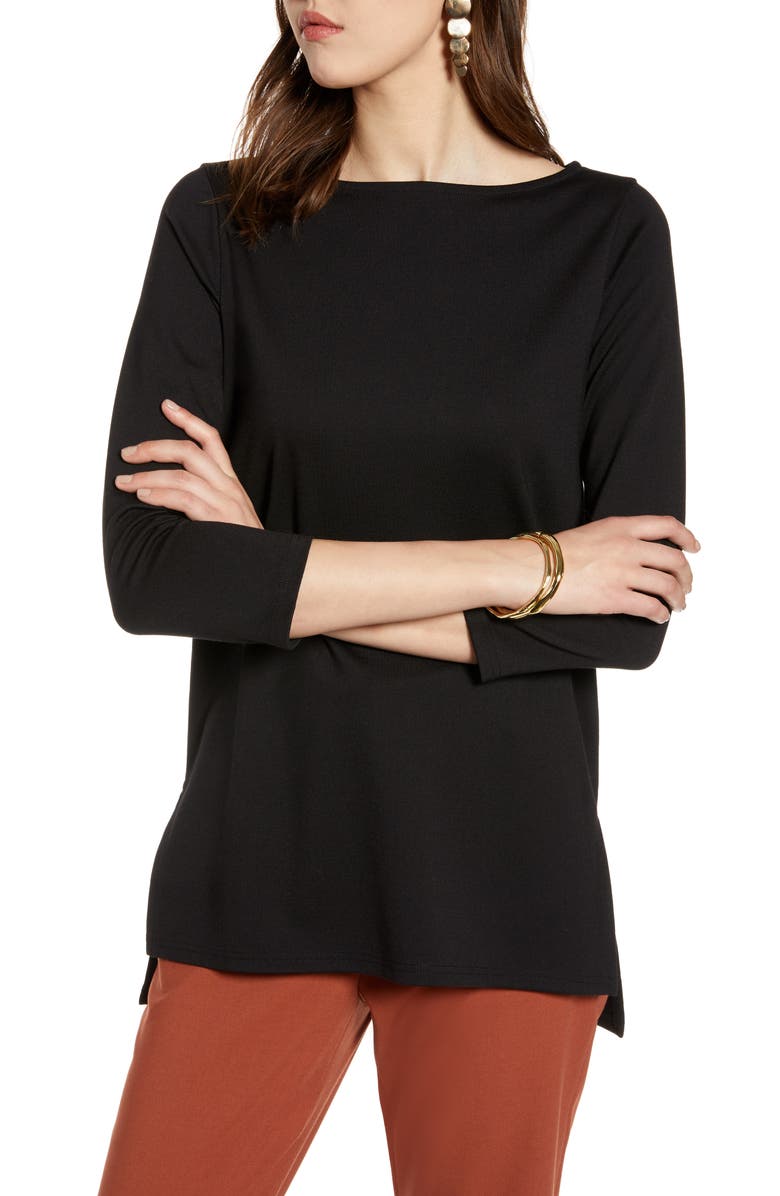 Halogen<sup>®</sup> Boat Neck Ponte Knit Tunic, Main, color, 