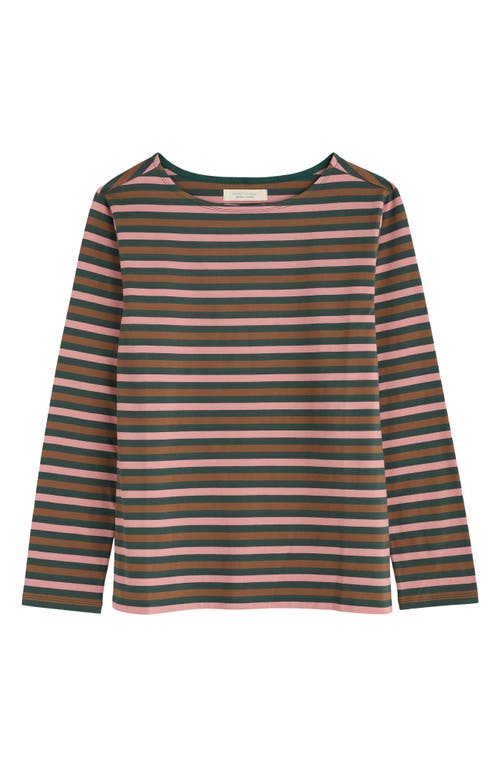 Seasalt Cornwall Sailor Stripe Long Sleeve Organic Cotton T-shirt In Multi