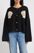 Dressed in Lala Sea You Later Boxy Seashell Cardigan