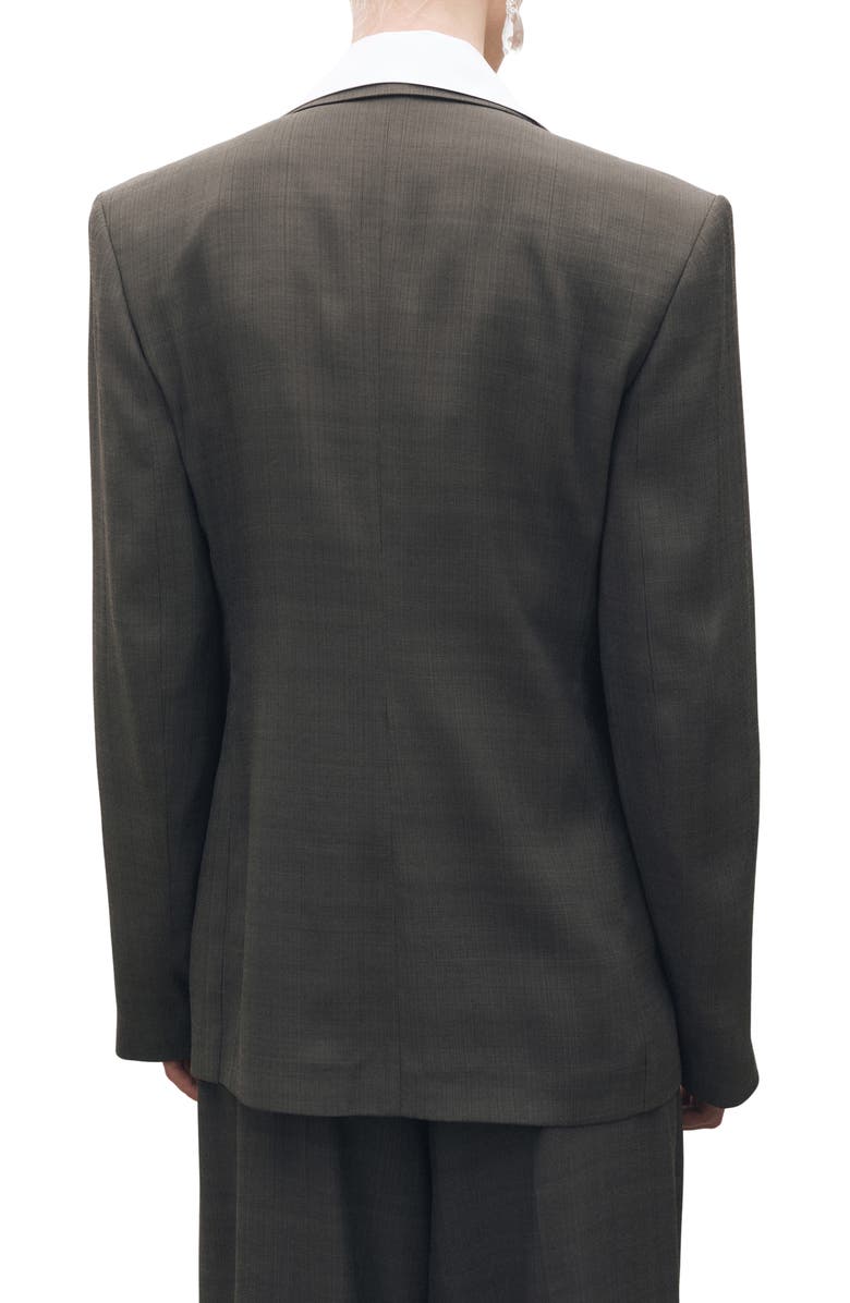 MANGO Oversize Double Breasted Suit Jacket, Alternate, color, Khaki Grey