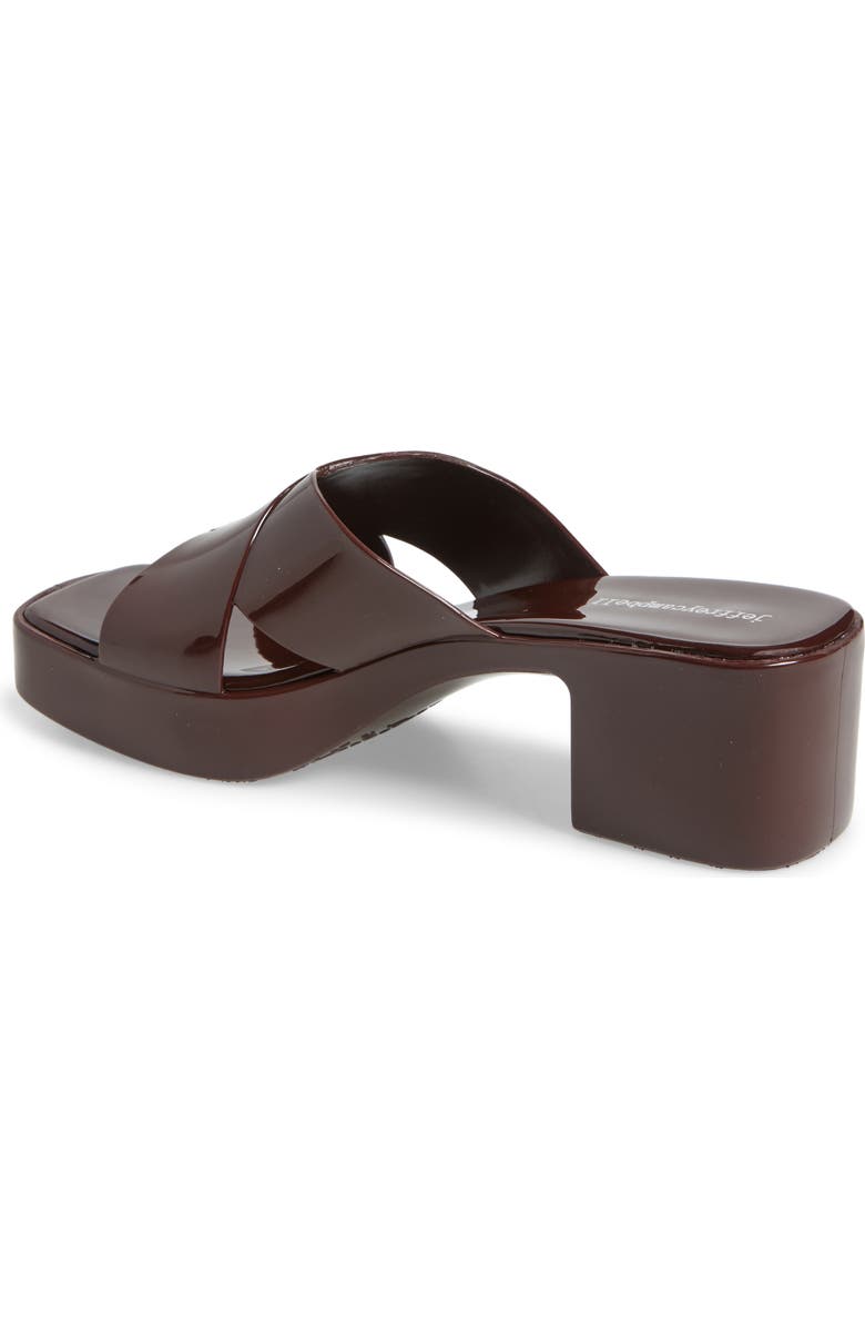 Jeffrey Campbell Bubblegum Platform Sandal, Alternate, color, Chocolate Shiny