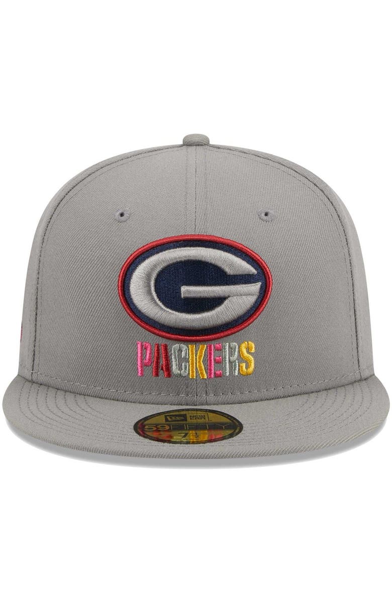 New Era Men's New Era Gray Green Bay Packers Color Pack 59FIFTY Fitted Hat, Alternate, color, Gray