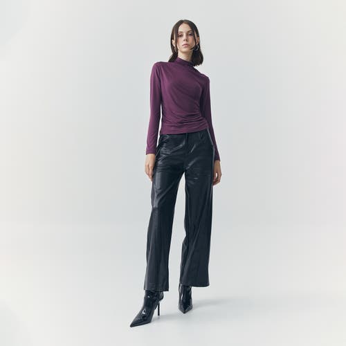 Ats Mira Long Sleeve Top In Purple