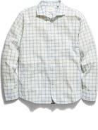 Billy Reid Seersucker Plaid Stretch Cotton Button-Up Shirt