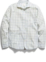 Billy Reid Seersucker Plaid Stretch Cotton Button-Up Shirt