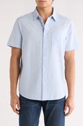 14th & Union Seersucker Short Sleeve Cotton Button-Up Shirt