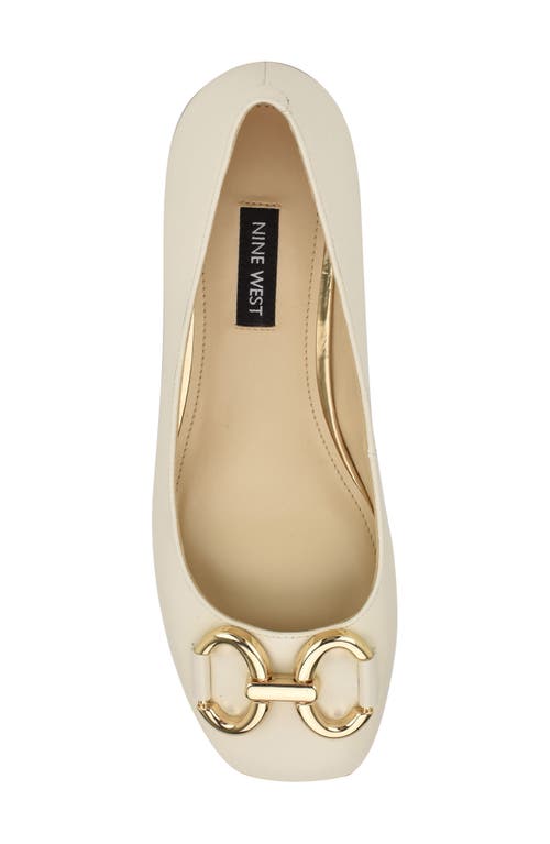 Nine West Works Square Toe Pump In Chic Cream