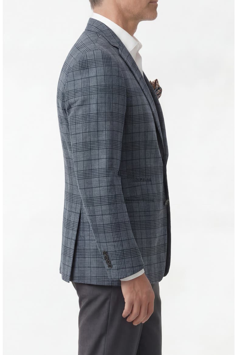 Plaid Two-Button Sport Coat, Alternate, color, NAVY