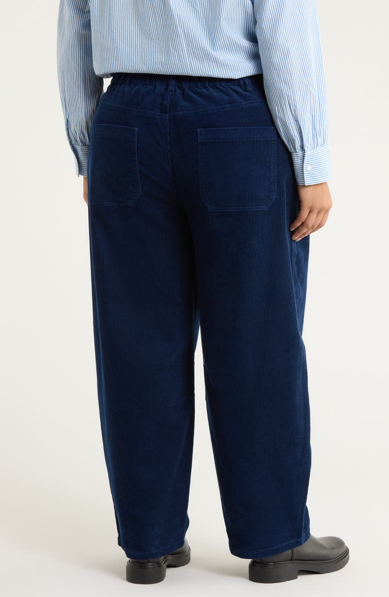 Seasalt Cornwall Avens Organic Cotton Corduroy Crop Barrel Leg Pants, Alternate, color, Sea Cave