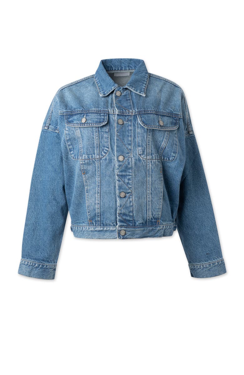 Boyish The Ryder Retro Oversized Denim Jacket, Main, color, Risky Business