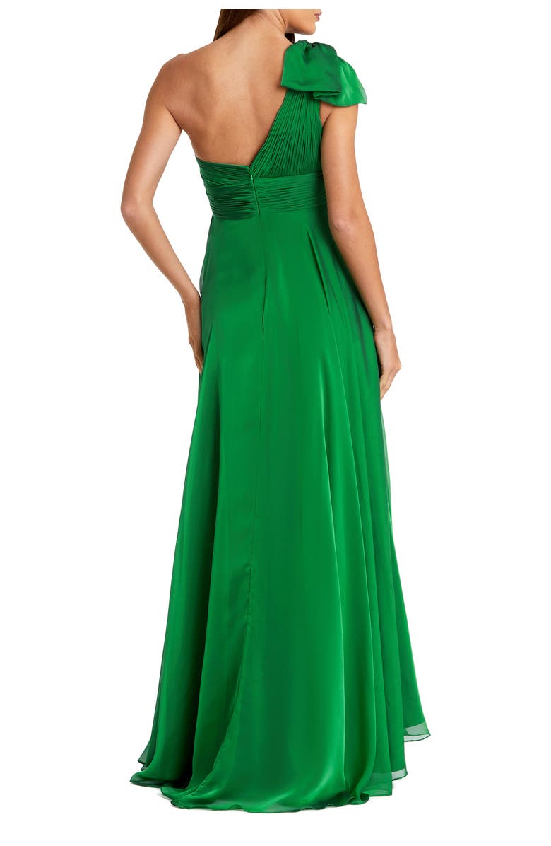 Mac Duggal Petite Pleated One Shoulder Chiffon Gown, Alternate, color,