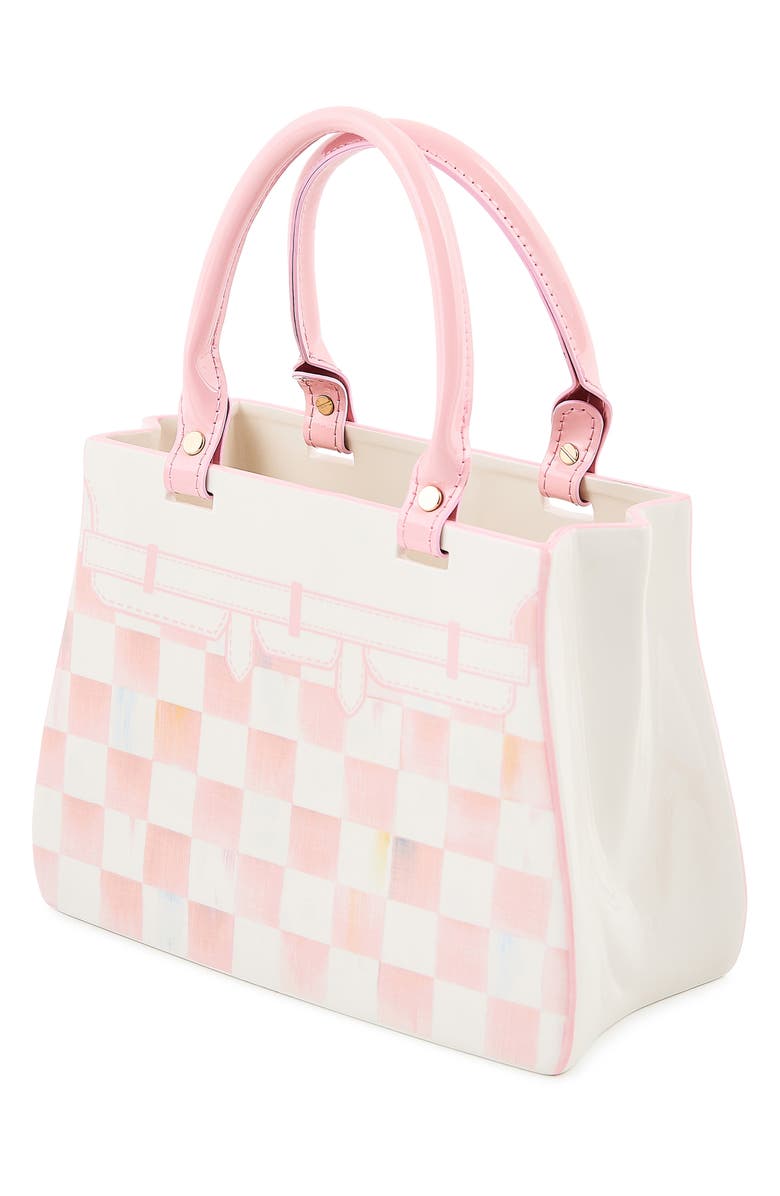 MACKENZIE CHILDS Rosy Check Doodles Handbag Vase, Alternate, color, Rosy