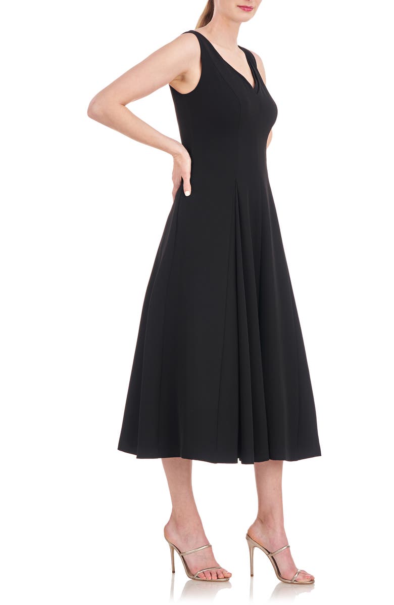 Kay Unger Wanda Sleeveless V-Neck Fit & Flare Midi Dress, Alternate, color,