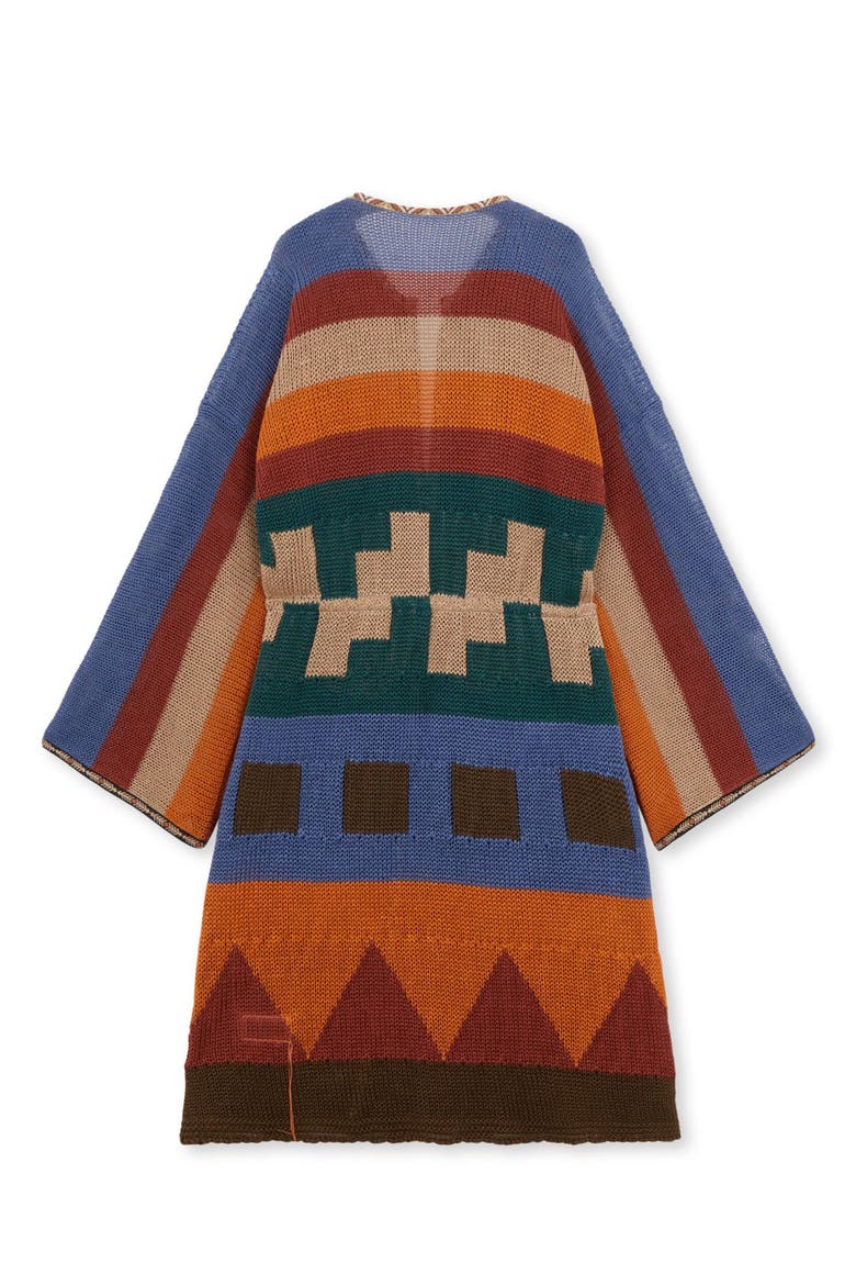 Lara Multicolor Knit Linen Maxi Cardigan, Alternate, color, MIX