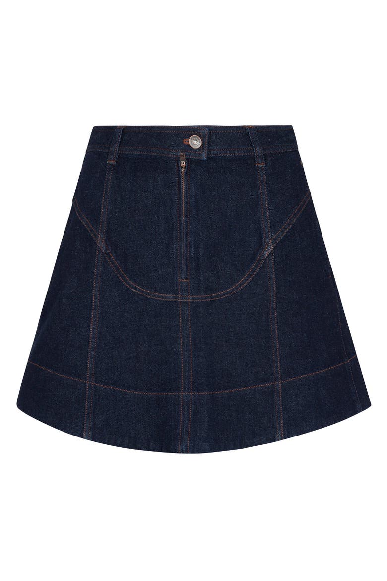 Carmen Denim Skirt, Alternate, color, Carmen Indigo