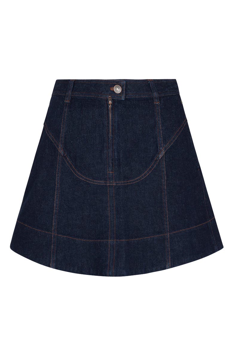Rebecca Taylor Carmen Denim Skirt, Alternate, color, Carmen Indigo