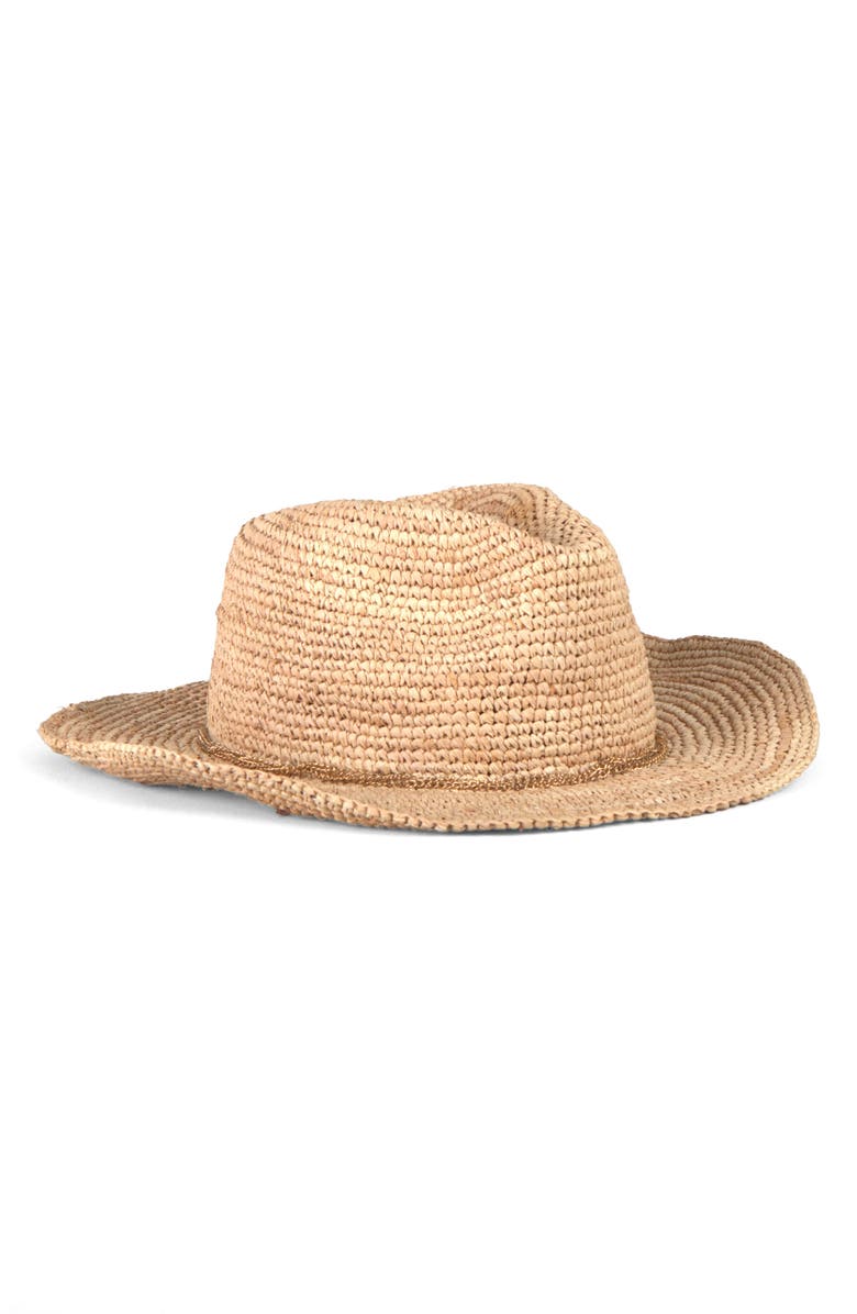Eugenia Kim Winona Raffia Cowboy Hat, Main, color, Camel