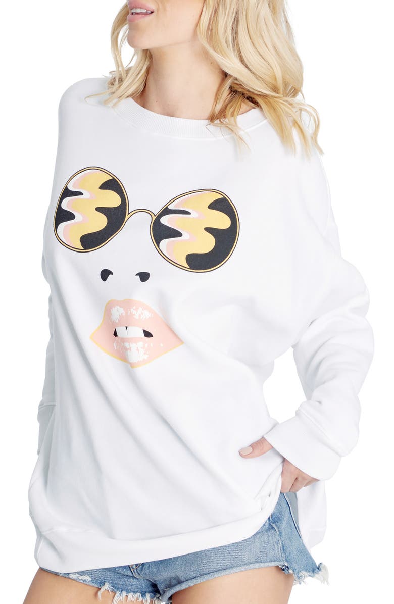 Wildfox Roadtrip Groovy Graphic Sweatshirt, Alternate, color, 