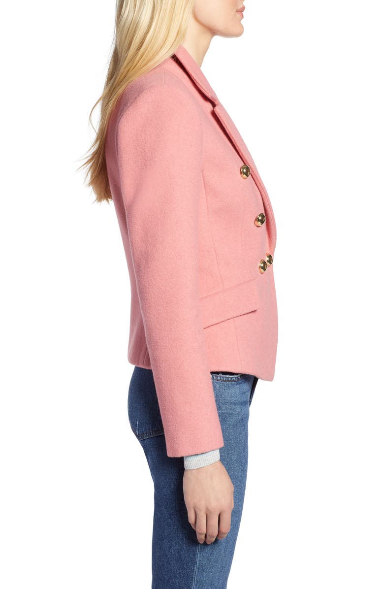 Halogen<sup>®</sup> x Atlantic-Pacific Double Breasted Wool Blend Blazer, Alternate, color, 