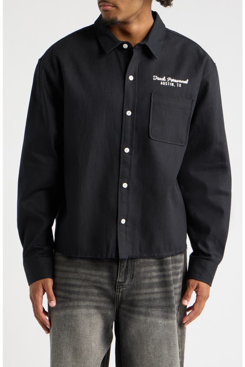 Personnel Canvas Shirt, Main, color, BLACK