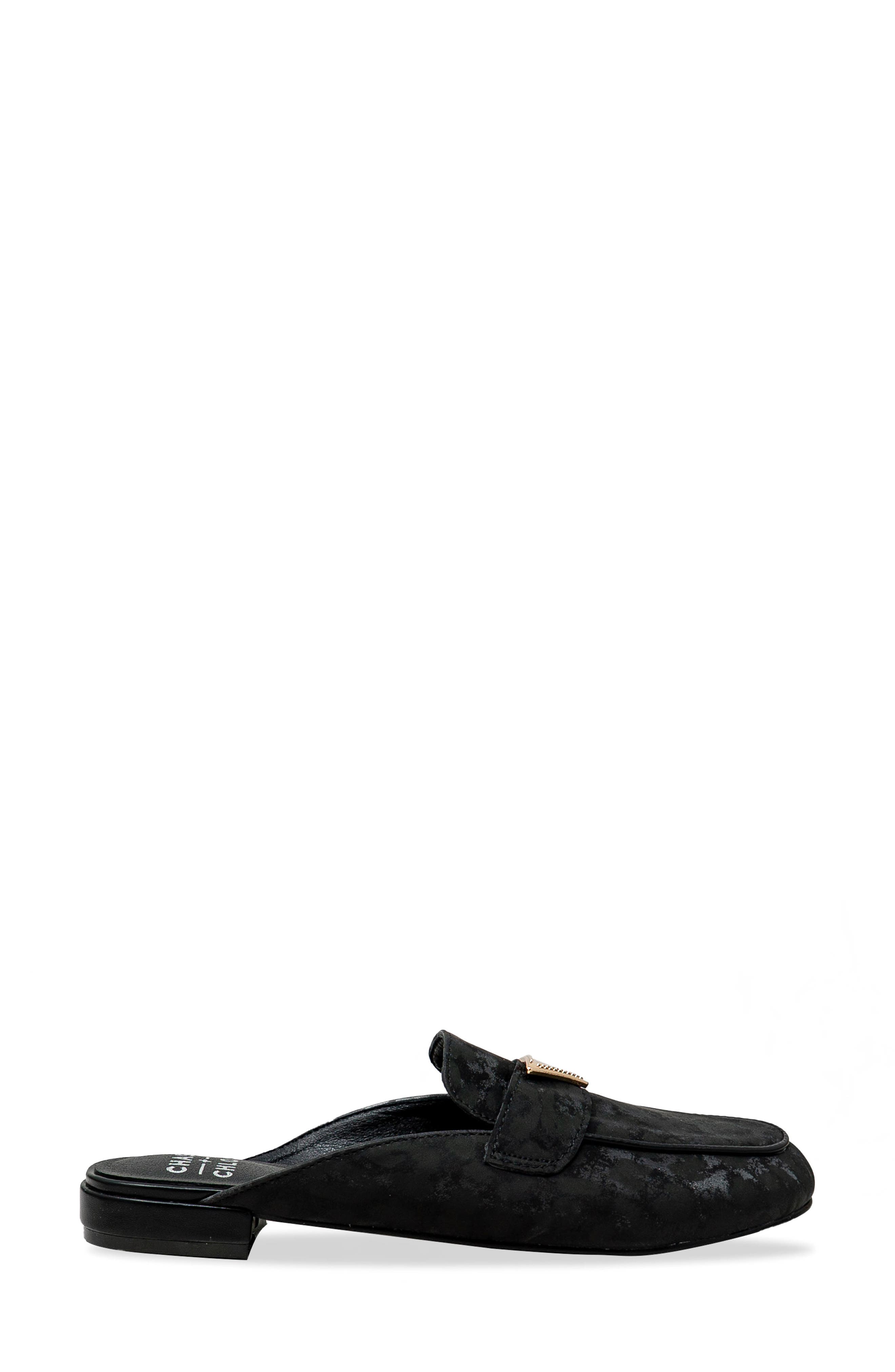 CHASE AND CHLOE Loafer Mule, Alternate, color, Black