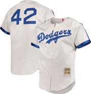 Mitchell & Ness Men's Mitchell & Ness Jackie Robinson Gray Brooklyn Dodgers Cooperstown Collection Authentic Jersey