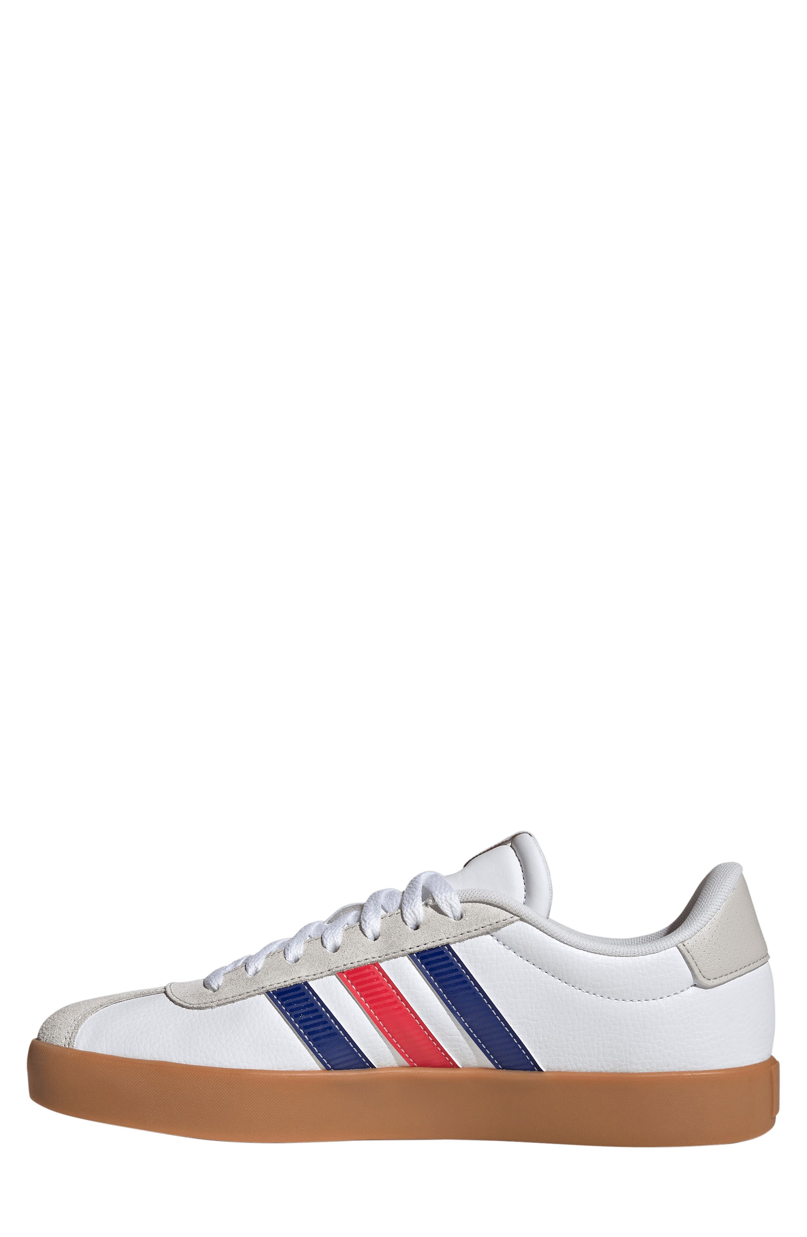 adidas VL Court 3.0 Sneaker, Alternate, color, Ftwr White/ Pure Ruby/ Ink
