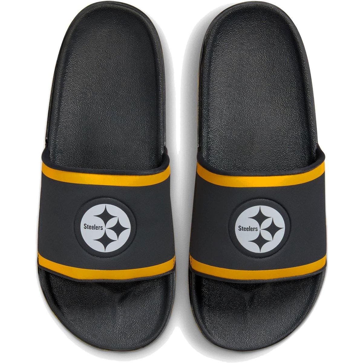 Nike Pittsburgh Steelers Off-Court Wordmark Slide Sandals, Main, color, 