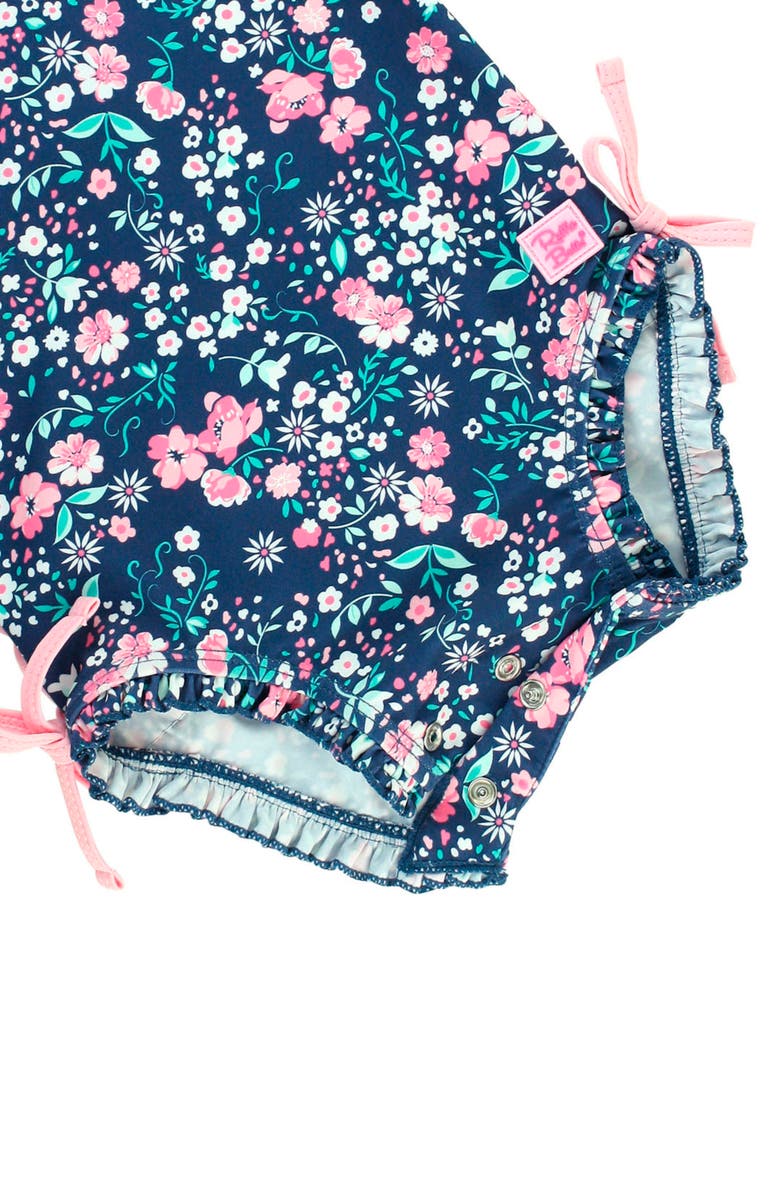 RuffleButts Moonlit Meadow Rashguard One-Piece Swimsuit, Alternate, color, Moonlit Meadow