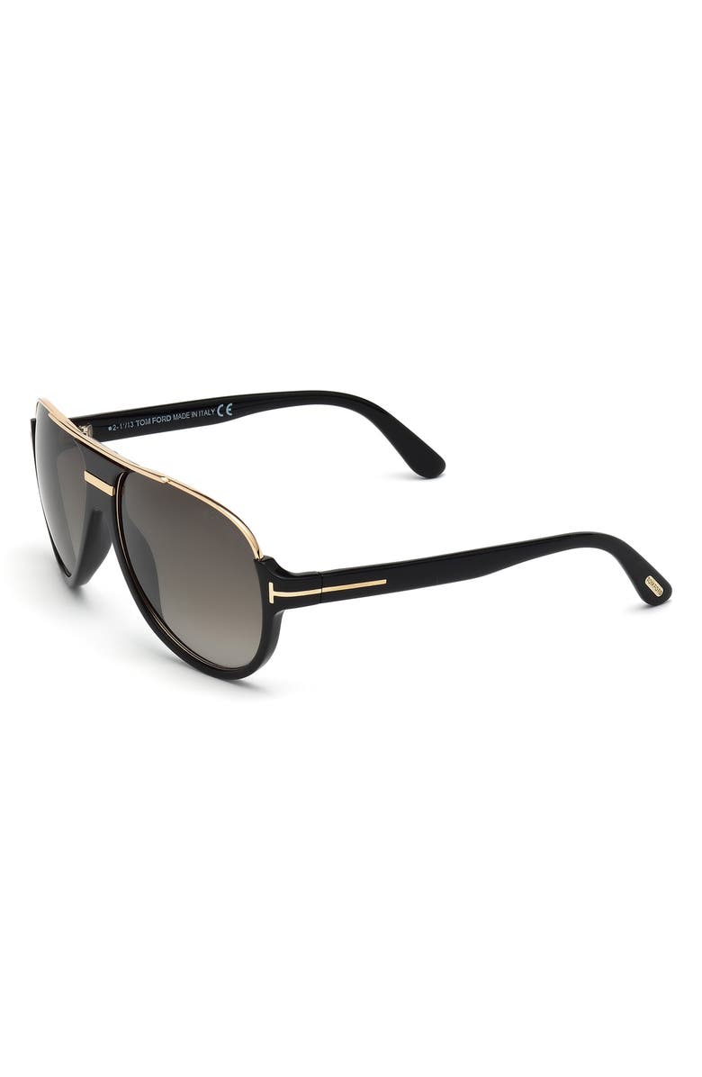 TOM FORD 'Dimitry' 59mm Aviator Sunglasses, Alternate, color, 