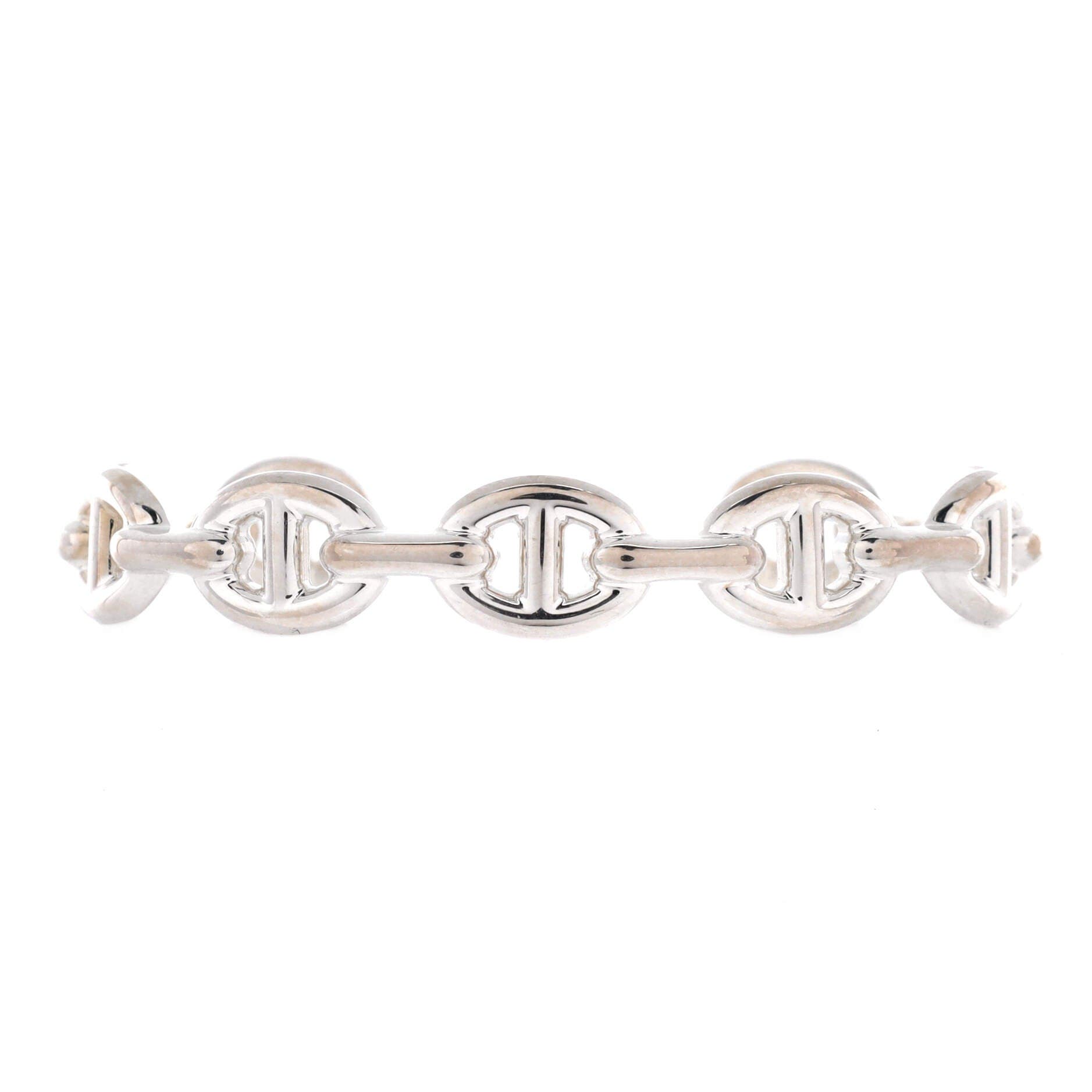 Chaine d'Ancre Enchainee Cuff Bracelet Sterling Silver Medium, Main, color, Metallic Silver