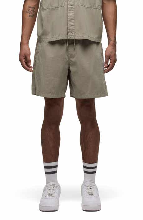 Drawstring Cotton Blend Shorts
