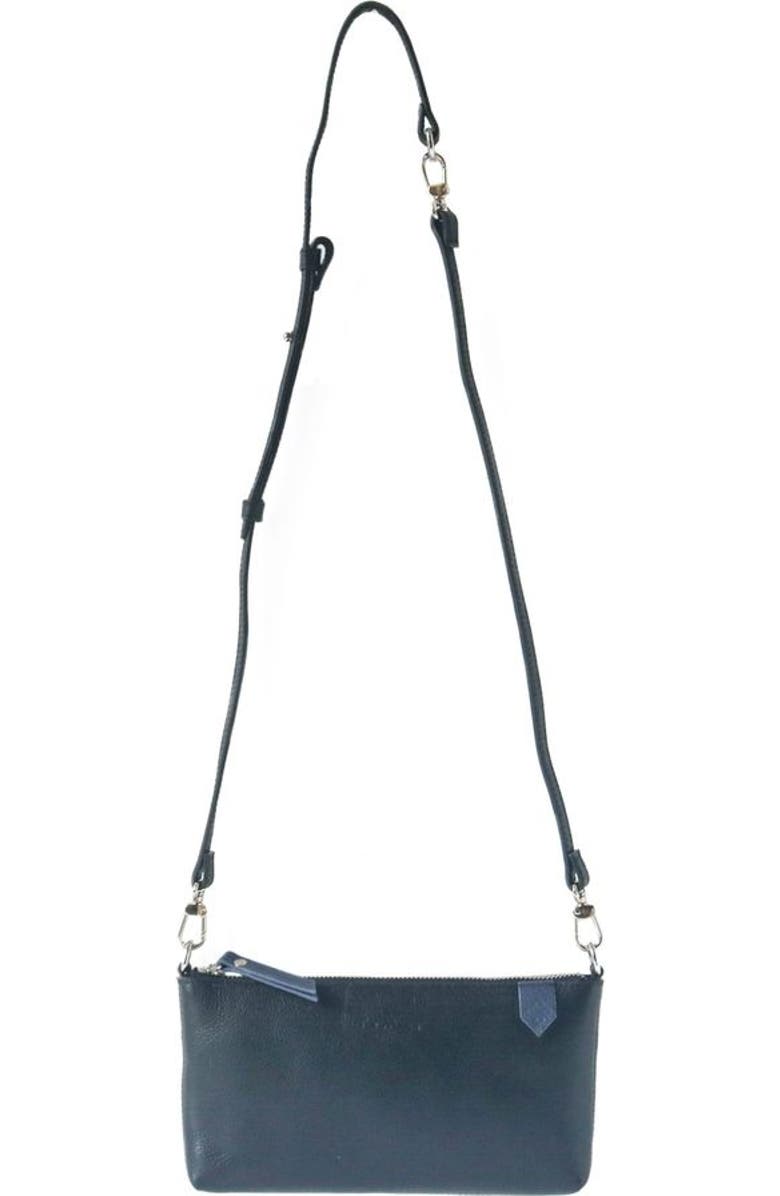 Tin Marin Elia Convertible Leather Bag - Clutch, Shoulder & Crossbody, Alternate, color, Black