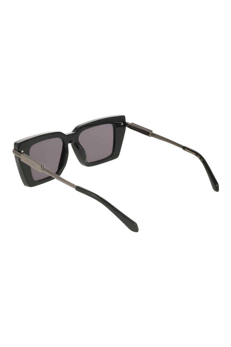 52mm Rectangular Sunglasses, Alternate, color, BLACK